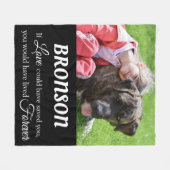 ペット記念記念メモリ フリースブランケット (正面(横))