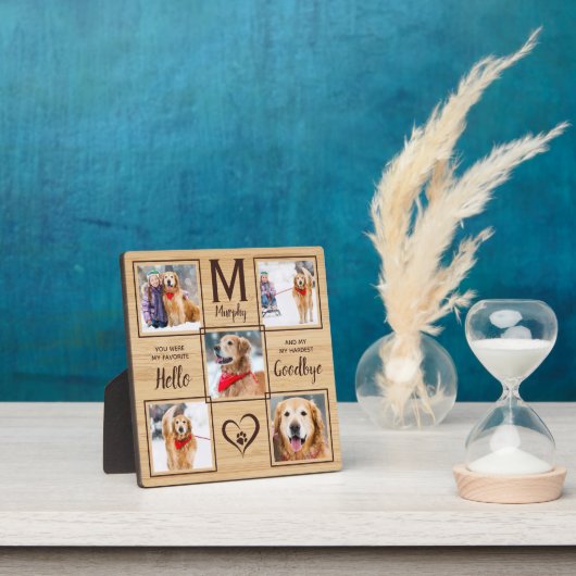 ペット記念記念ユニーク写真コラージュ フォトプラーク (インサイチュ)