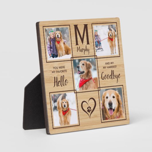ペット記念記念ユニーク写真コラージュ フォトプラーク (正面)