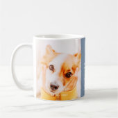 ペット記念記念引用文モダンシンプル写真 コーヒーマグカップ (左)