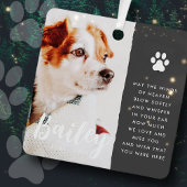 ペット記念記念引用文モダンシンプル写真 メタルオーナメント