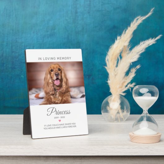 ペット記念記念引用文写真 フォトプラーク (側面)