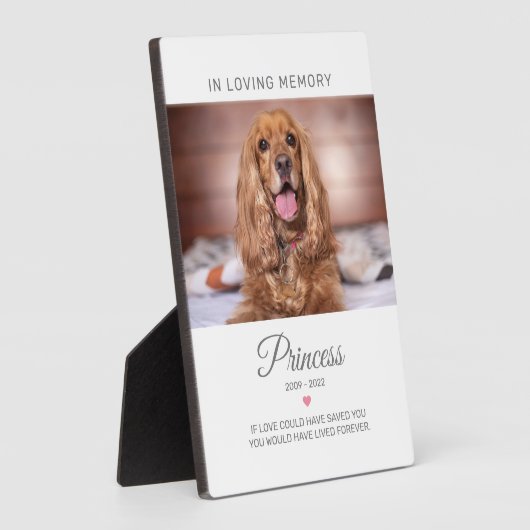 ペット記念記念引用文写真 フォトプラーク (側面)
