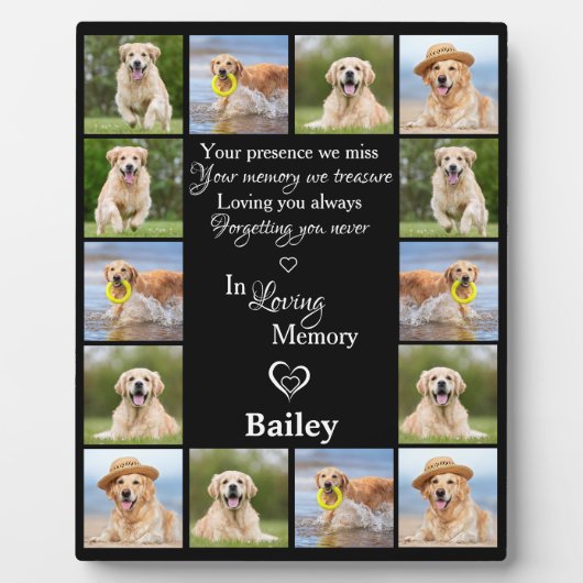 ペット記念記念記念の記念の記念の酒14写真コラージュ フォトプラーク (正面)