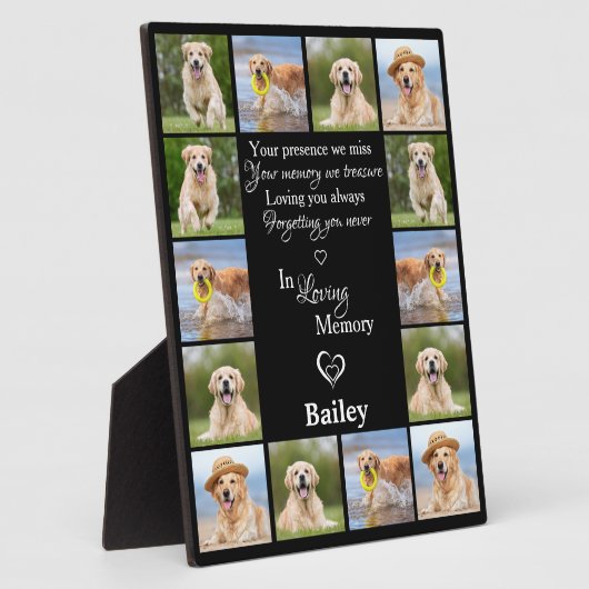ペット記念記念記念の記念の記念の酒14写真コラージュ フォトプラーク (側面)