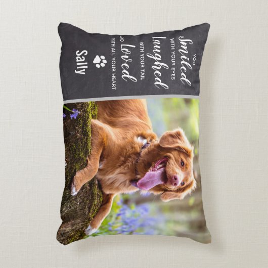 ペット記念追悼ペットの死亡写真 アクセントクッション (正面(垂直))