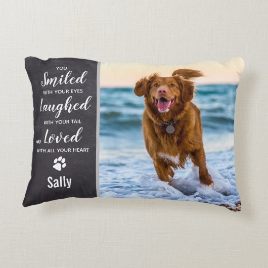 ペット記念追悼ペットの死亡写真 アクセントクッション (裏面)