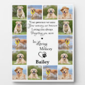 ペット記念遺跡犬の損失14写真コラージュ フォトプラーク (正面)