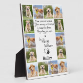 ペット記念遺跡犬の損失14写真コラージュ フォトプラーク (側面)