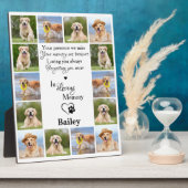 ペット記念遺跡犬の損失14写真コラージュ フォトプラーク (側面)
