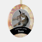 ペット記念金ゴールドパーソナライズされた《写真》ぼけ味追加写真 セラミックオーナメント (右)