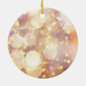 ペット記念金ゴールドパーソナライズされた《写真》ぼけ味追加写真 セラミックオーナメント (裏面)