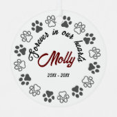 ペット記念陶磁円オーナメント メタルオーナメント (正面)