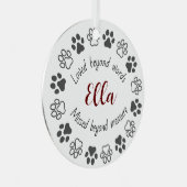 ペット記念陶磁円オーナメント メタルオーナメント (正面右)