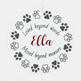 ペット記念陶磁円オーナメント メタルオーナメント