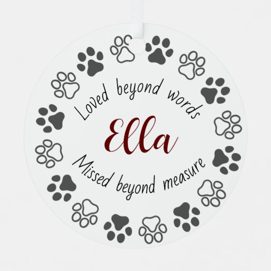 ペット記念陶磁円オーナメント メタルオーナメント (正面)