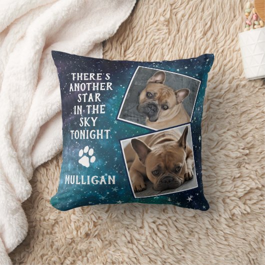 ペット記念館 – 悔やみや弔慰引用文記念ドッグ写真 クッション (ブランケット)