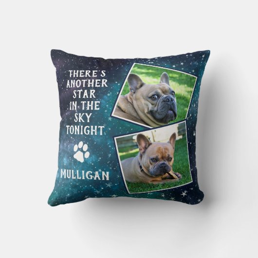 ペット記念館 – 悔やみや弔慰引用文記念ドッグ写真 クッション (裏面)