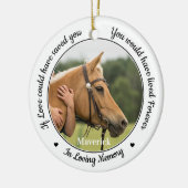 ペット記念馬損悔やみや弔慰カスタム2写真 セラミックオーナメント (左)