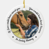 ペット記念馬損悔やみや弔慰カスタム2写真 セラミックオーナメント (裏面)