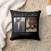 ペット記念2枚写真記念パーソナライズされた日 クッション (ブランケット)