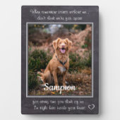 ペット記念 – 明日が私なしで始まる時引用文 フォトプラーク (正面)