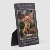 ペット記念 – 明日が私なしで始まる時引用文 フォトプラーク (側面)