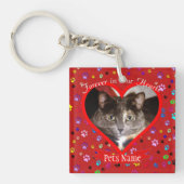 ペット記念 – 永遠にハート キーホルダー (正面)