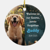 ペット記憶クリスマスセラミックオーナメント セラミックオーナメント (裏面)