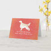 ペット記考える念のイギリスのセッター カード (黄色い花)