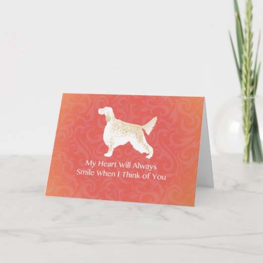 ペット記考える念のイギリスのセッター カード (正面)