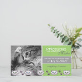 ペット誕生のお知らせ 案内状 (スタンド正面)