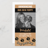 ペット誕生のお知らせ 案内状 (正面/裏面)