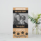 ペット誕生のお知らせ 案内状 (スタンド正面)