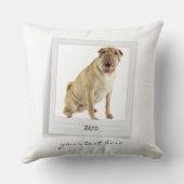 ペット誕生日の写真とフレームパーソナライズされた クッション (裏面)