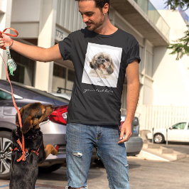ペット誕生日ドッグフォトフレームパーソナライズされた Tシャツ