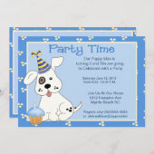 ペット誕生日パーティーの招待 招待状 (正面/裏面)