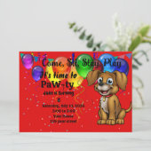 ペット誕生日パーティー 招待状 (スタンド正面)