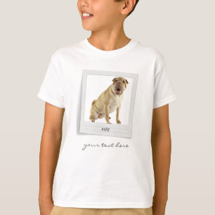 ペット誕生日フォトフレームパーソナライズされた Tシャツ