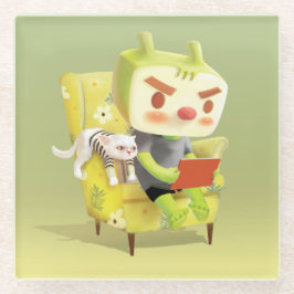 ペット読とコージーの時間 ガラスコースター