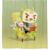 ペット読とコージーの時間 シャワーカーテン (正面)