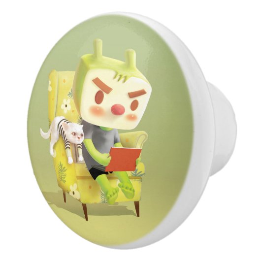 ペット読とコージーの時間 セラミックノブ (右)