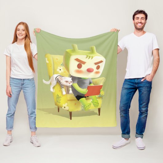 ペット読とコージーの時間 フリースブランケット (インサイチュ)