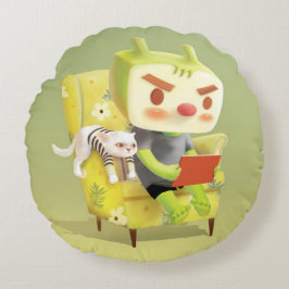 ペット読とコージーの時間 ラウンドクッション