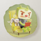 ペット読とコージーの時間 ラウンドクッション (裏面)