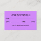 ペット調和スペシャリスト: PawsomePalシッター用 予約カード (裏面)