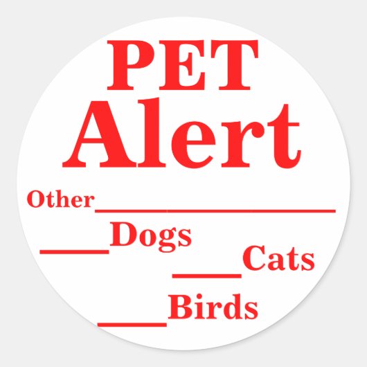 ペット警告シール ラウンドシール (正面)