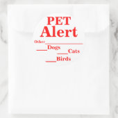 ペット警告シール ラウンドシール (バッグ)