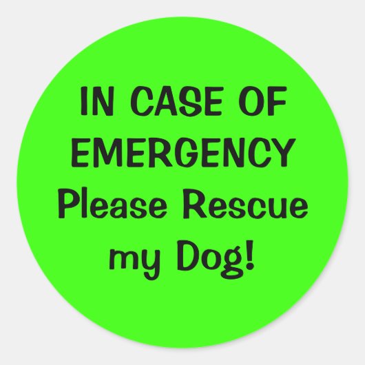 ペット警告ステッカー ラウンドシール (正面)