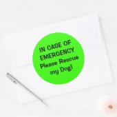 ペット警告ステッカー ラウンドシール (封筒)